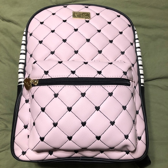 Betsey Johnson Blush Heart Backpack - Picture 2 of 16